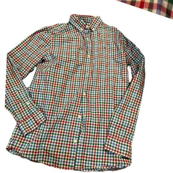 Vineyard vines xl boys size 16 plaid button down shirt - Picture 1 of 2